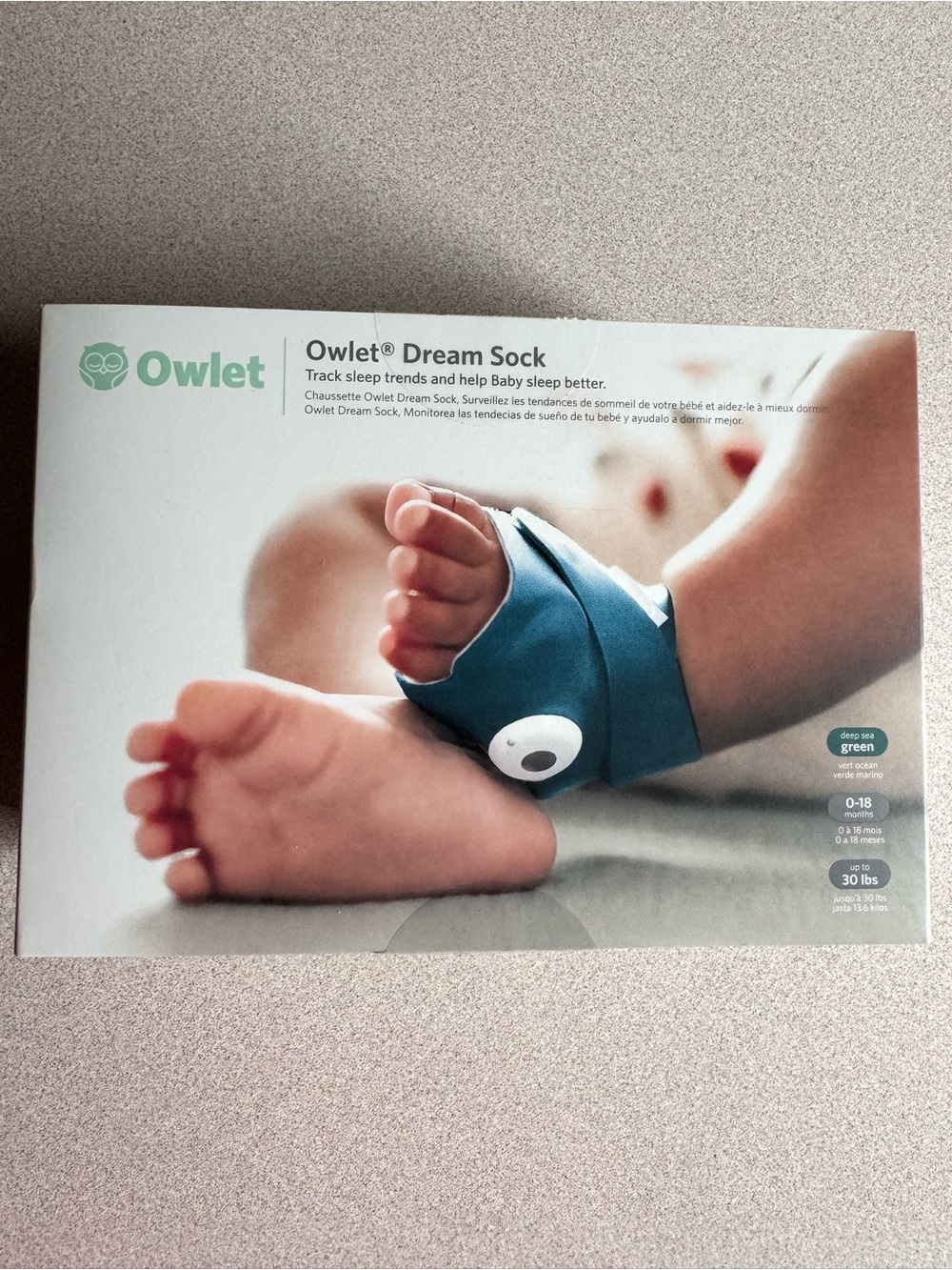 Owlet Dream Sock Baby Monitor - Green